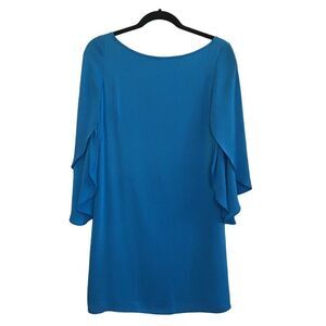 Milly  Butterfly-Sleeve Stretch Silk shift dress